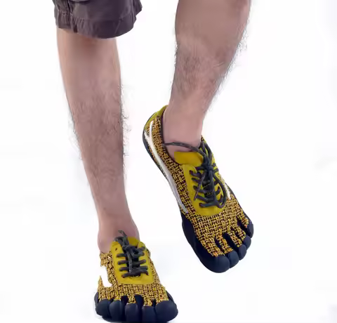 Outdoor mens Linen Five fingers shoes running shoes Breathable quick drying lightweight 5 toes sneak