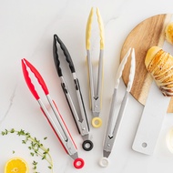 Silicone Food Tongs Kitchen Tongs Stainless Steel Cooking Supplies for Barbeque