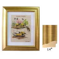 Gold Pattern Photo Frame For A4 8x10" A5 B5 Retirement**With Clear Glass On The Front Stand + Wall H