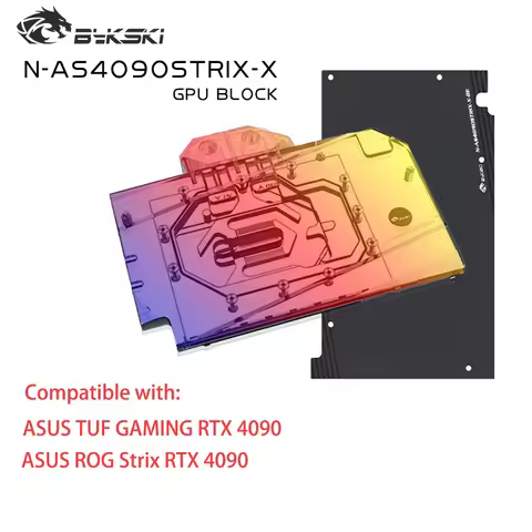 Bykski GPU Block Use for ASUS TUF GAMING RTX 4090 / RTX4090 ROG Strix Video Card Water Cooling /Radi