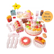 [Voucher 10k]Bộ đồ chơi tiệc trà bánh sinh nhật cho bé 85 chi tiết có đèn và nhạc cho bé