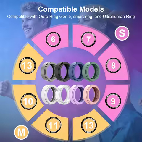 Silicone Ring Protector Fit for Oura Ring 5 Smart Ring Sleeve Lightweight Comfortable Ring Guards fo