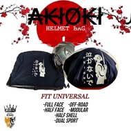 KKS HEAVY DUTY AKIOKI HELMET BAG for Arai Helmet Dual Sport AKIOKI HELMET BAG BRAND (WHITE)