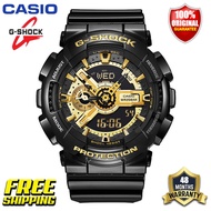 Original G-Shock GA110 Men Sport Watch Japan Quartz Movement Dual Time Display 200M Water Resistant Shockproof and Waterproof World Time LED Auto Light Sports Wrist Watches with 4 Years Warranty GA-110GB-1A (Free Shipping Ready Stock)