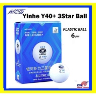 YINHE 3-Star Y40+ Table Tennis Yinhe Ball (New Material 3-Star ABS New Balls) Plastic Poly Ping Pong