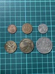 澳洲和大洋洲 紐西蘭 19XX年 動物幣 奮進號三桅帆船 1~50分 錢幣 硬幣-50分少見 (橘73)