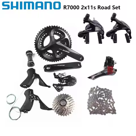 Shimano 105 R7000 2x11Speed Groupset R7100 Crankset Chain FD R7000 RD SS/GS 28T Road Bike Rim Groups