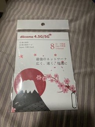Docomo 日本 SIM 卡 4.5G/5G
