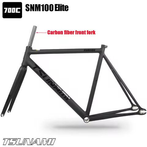 700C TSUNAMI SNM100 Elite Ultra-Light Fixed Gear Frame With Carbon Fiber Fork For Track Bike