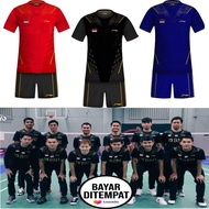 baju stelan badminton L155 polos - baju dan celana badminton L155 polos - jersey badminton pria