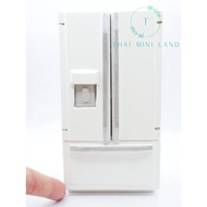 White Mini Fridge With 2 Doors ** Can't Actually Use For Doll House Decoration There Is A Vegetable Storage Compartment. Wooden Refrigerators Miniature Items