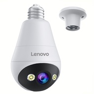 Lenovo | Lenovo 3MP WIFI E27 หลอดไฟความปลอดภัยกล้องสี Night Vision 2-Way Voice Intercom สมาร์ทไร้สาย