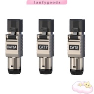 LANFYGOODSS RJ45 Cat8 Cat7 Cat6A Connectors, 40G LAN Cable 2000MHz RJ45 Metal Tool, 22AWG - 24AWG Zi