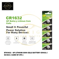 GP LITHIUM COIN CELLS BATTERY CR1632 / DL1632 ( CARD OF 5PC )