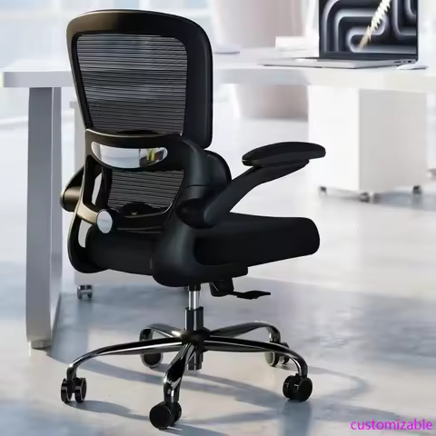 Office Chair - Ergonomic Desk Chair with Adjustable Lumbar Support (Black)