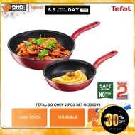 Tefal So Chef 2 Pieces G-135S295 Set Non Stick Ergonomic Handle G135S295 Periuk