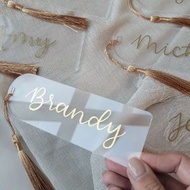 Customized Acrylic Bookmark Keychain for Wedding Birthday Baptism Christening Giveaway