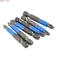 Screwdriver Bit Set PH3 PZ1 Wear Resistance 5* 50mm Length Blue+Silver