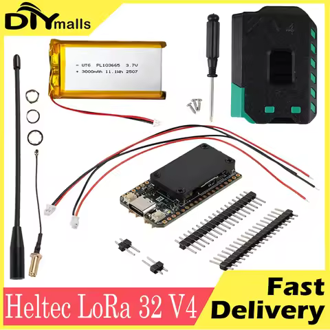 Heltec LoRa32 V4 Meshtastic board kit + case ESP32 WIFI+BLE SX1262 LoRa 0.96inch OLED Solar Powered 