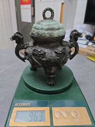 古董大明宣德三獸足銅爐