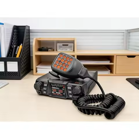50W GMRS Mobile Two Way Radio 256 Customizable Channels Repeater Compatible Dual Band VHF UHF FM NOA