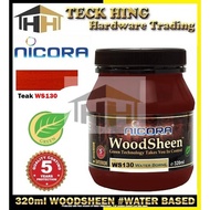 NICORA Woodsheen 320ml *Water Based Varnish Wood Paint *Wood Painting / Cat Kayu Cat Pintu WS130 (Te