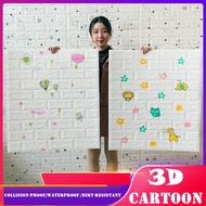 3D Cartoon DIY Self Adhesive Sticker Brick Foam Wallpaper DIY 3D自粘墙纸 3D Wall Paper Dinding / Pelekat Dinding