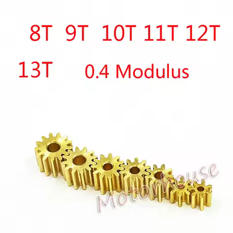 0.4M Modulus Brass Metal Copper Gear 7T/8T/9T/10T/11T/12T/13T Teeth Copper Gear Transimission Gear F