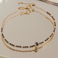18K金藍寶石省略手鏈 18K Gold The Blue Sapphire Ellipsis Brac