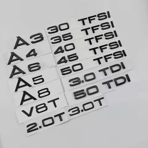 Car Trunk Sticker 3D ABS Glossy Black 2.0 2.5 3.0 4.0 5.0TDI 30 35 40 45 50 55 TDI For Audi A1 A3 A4