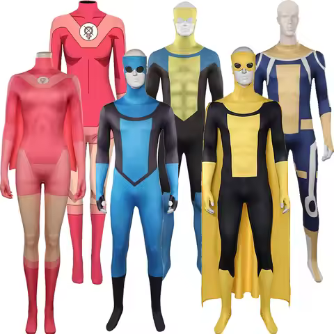 Omni Man Mark ATOM EVE Cosplay Jumpsuit Cloak Cartoon Invincible Costume Suit Outfits Halloween Carn