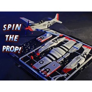 Mustang WWII P-51D Fighter Aircraft Miniature – Propeller Kit Model with Display Stand