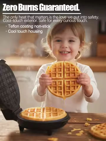 Waffle Maker Sonifer SF-6084 1000W Stainless Steel Electric Waffle Machine Non Stick Plate Temp Cont