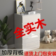 Contact seller】】Solid Wood Chest of Drawers Light Luxury Internet Celebrity Chest of Drawers Solid W