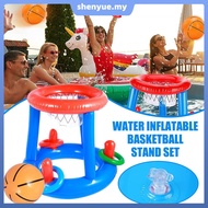 Children's Inflatable Basketball Hoop Swimming Pool Water Floating Objects Throwing Ring SHOPSBC9599