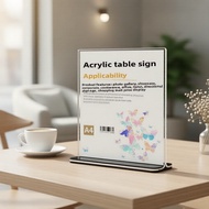 Pull-Out A4 Acrylic Price Sign for Table Display and Promotions  Penarik Keluar Tanda Harga Akrilik 