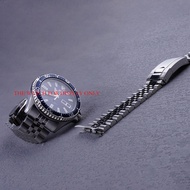 For Orient Kamasu Silver Jubilee Hollow CurvedEnd WatchBand Bracelets With Oyster Deployment Clasp  22mm