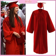 [ER] Academic Gown Set High Absorption Doctoral Suit Graduation Gown Cap Tassel Set 2025 Unisex Acad