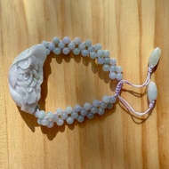 手工玉鐲 - 藍紫牡丹 - 編織手鍊