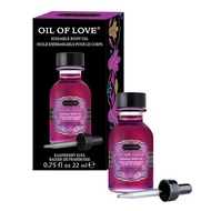 KAMA SUTRA Oil of Love Raspberry Kiss - .75 fl oz - Kissable Warming Body Topping for Oral Foreplay 