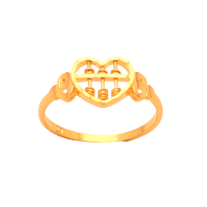 TAKA Jewellery 916 Gold Ring Heart Abacus