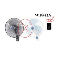 MITSUBISHI Wall-mounted fan, model W18-RA CY-GY, wireless remote, 18-inch blade size（Only the remote