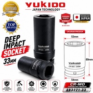 MATA Yukido Shock Deep Socket Air Impact 33mm Drive 1 Inch Socket Wrench Cr-Mo