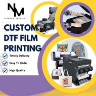 DTF printing dtf film printing Iron On Heat Transfer Patch head press film DTF Heatpress Film Cetak 