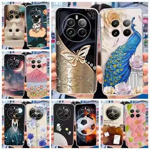For Realme 12 Pro Plus Case RMX3840 Stylish Painted Cover Clear Silicone Phone Case For Realme 12 Pl