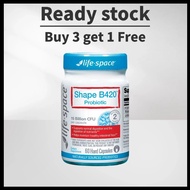 Buy 3 get 1 Original 现货 Life Space Shape B420 Probiotic - 15 Billion CFU Digestive Support Supplemen