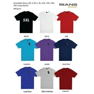 Rians Premium Plain T-shirt 190 100% Cotton GSM