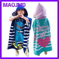 เสื้อปอนโช [MAOJMD] (Maat Badjas VOR Kinderen Groot Handdoeken Surf Snel Droog ไมโครไฟเบอร์ Badjas Meisje Zwemmen Met Capuchon)