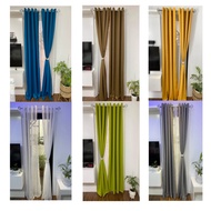 100% Plain Blackout Ring Curtain - Sold Per Piece 7 Feet (60x85 inches)