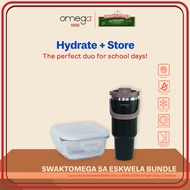 Omega Back-to-School Bundle l Laura Verde Stainless Bottle 30oz + Smith 520ml Glass Food Keeper